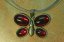 Náhrdelník EL Motýl - Varianta - Nahrdelník motýl: Červený