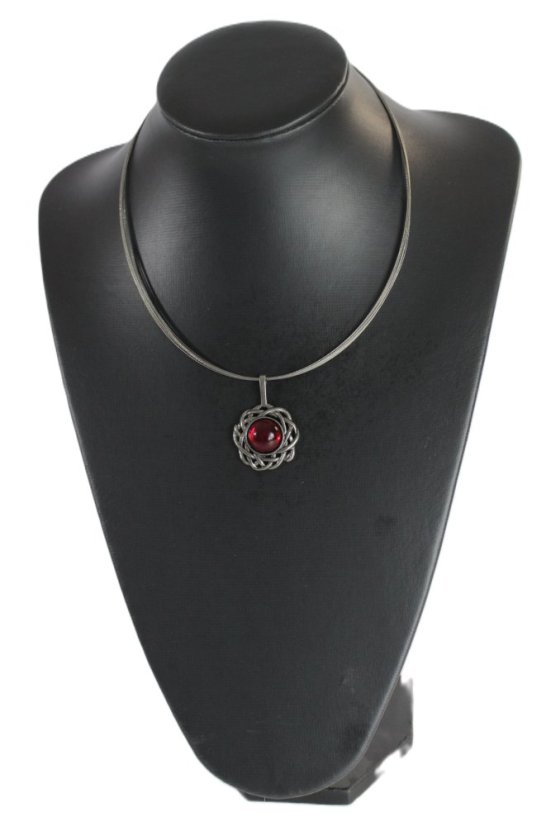 E.L. 39 Pletená kytička červená