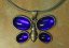 Náhrdelník EL Motýl - Varianta - Nahrdelník motýl: Tmavé modrá